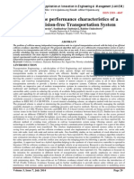 Studies On The Performance Characteristics of A Typical Collision-Free Transportation System