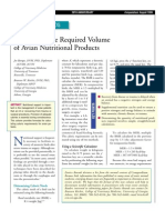 AVIAN-Calculating The Required Volume of Avian Nutritional Products