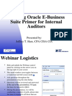 Auditing Oracle E-Business Suite Primer For Internal Auditors