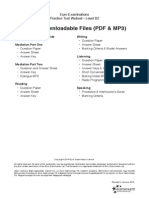 List of Downloadable Files (PDF & MP3) : Euro Examinations Practice Test Webset - Level B2