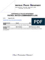 Patrol Watch Commander's Log 08-23-14 Day