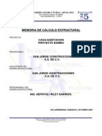 Memoria de Cálculo Estructural Casa-Hab Proyecto Bambú