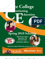 Ontinuing Ducation: Lee College