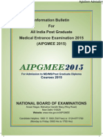 AIPGMEE 2015 Information Bulletin