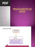 Línea Del Tiempo - Procesamiento de Los Datos y Tecnologia Futura.