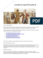 Los Detalles Desconocidos de Aquel 20 de Julio de 1810