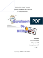 Trabajo de Fisica. Experimento de Milikan