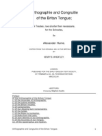 Of The Orthographie and Congruitie of The Britan TongueA Treates, Noe Shorter Than Necessarie, For The Schooles by Hume, Alexander