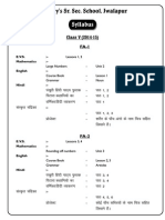 St. Mary's Sr. Sec. School, Jwalapur: Syllabus