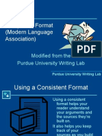 Using MLA Format (Modern Language Association)