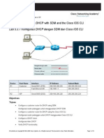 Lab 5.3.7 Configuring DHCP With SDM and The Cisco IOS CLI