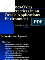 Sarbanes-Oxley Best Practices in An Oracle Applications Environment