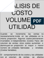 Análisis de Costo Volúmen y Utilidad