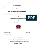 Supply Chain Management: A Project Report On