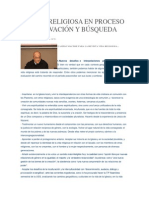 La Vida Religiosa en Proceso de Renovación y Búsqueda