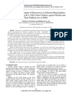 Awareness and Perception of Housewives in Selected Municipalities of Palawan Regarding R.A. 9262 (Anti-Violence Against Women and Their Children Act of 2004)