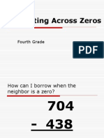 Subtracting Across Zeros: Fourth Grade