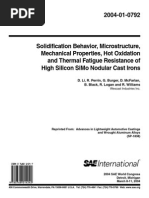 Solidification Behavior, Microstructure, Mechanical Properties