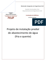 Memória Descritiva - Dimensionamento de Rede de Abastecimento de Água PDF