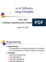 Overview of Software Engineering Principles