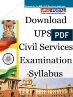 UPSC Civil Services Examination Syllabus