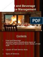 Unit - 1 - Food and Beverage Service Management