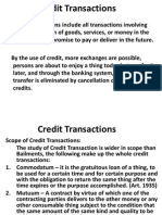 Contracts Undercredit Transaction S - Lecture Notes