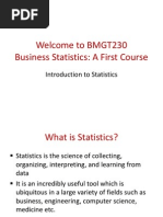 Welcome To BMGT230 Business Statistics: A First Course