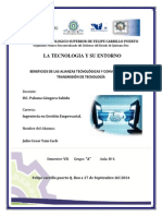 Beneficios de Las Alianzas Tecnológicas y Convenios de La Transmisión de Tecnología