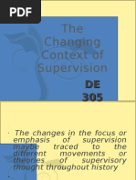 The Changing Context of Supervision