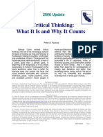 Fac I One 2006 Critical Thinking