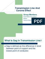 Sag in Transmission Line and Corona Effect