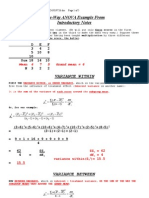 One-Way ANOVA Example From Introductory Notes: D E F 3 4 2 5 10 8 10 - Sum 18 14 10 N 3 2 2