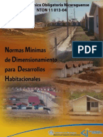 Normas Minimas de Dimensionamiento para Desarrollo Habitacionales PDF