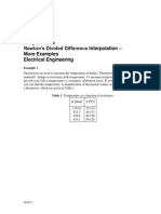 Divided Difference Examples