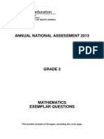 2013 Grade 2 English Mathematics Exemplar