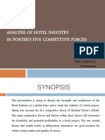 Analysis of Hotel Industry in Porter's Five Competitive Forces