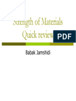 Strength of Materials - Quick Review