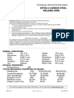 Er70S-3 Carbon Steel Welding Wire: Technical Specification Sheet