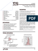 Features Descriptio: LT1097 Low Cost, Low Power Precision Op Amp