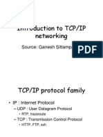 Introduction To TCP/IP Networking: Source: Ganesh Sittampalam