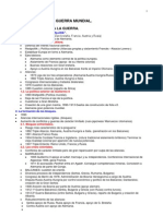 Tema 7 La 1 Guerra Mundial, Esquema