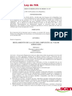 Reglamento de La Ley de IVA PDF