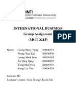 International Business Group Assignment