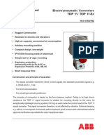 Electro-Pneumatic Converters TEIP 11, TEIP 11-Ex Specification Sheet