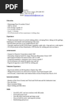 Ben Saunders Welding Resume