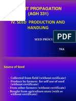 Bab 4. PLANT PROPAGATION 4-2014. Seed Production and Handiling