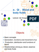 Essence, Qi Blood and Body Fluids