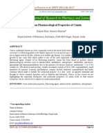 Cuminum Cyminum Pharmacological