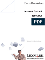 Lexmark Optra S 4059-XXX: Extracted From Service Manual